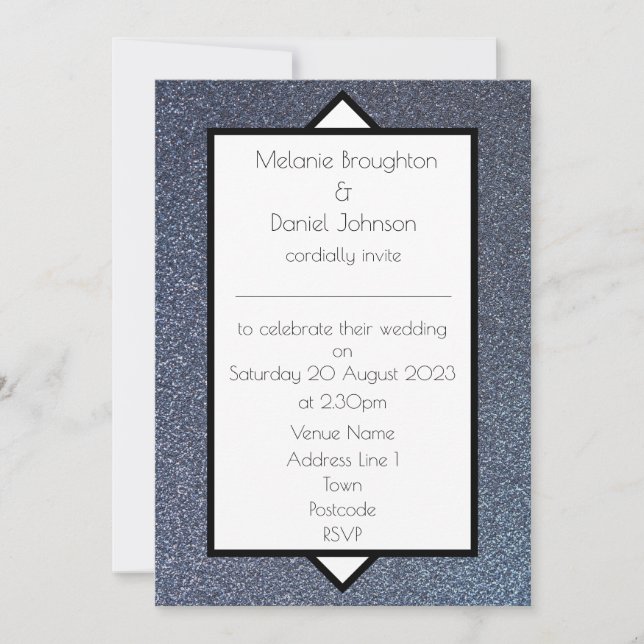 Faire-part de mariage de Parties scintillant Art d (Devant)