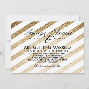 Faire-part de mariage de Parties scintillant stylé