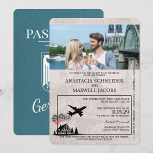 Faire-part de mariage de passeport Allemagne turqu