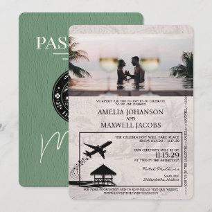 Faire-part de mariage de passeport des Maldives Sa