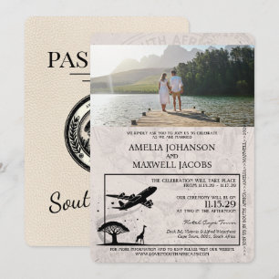 Faire-part de mariage de passeport ivoirien Afriqu
