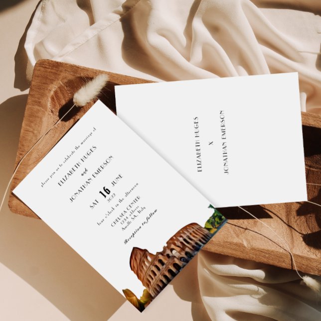 Faire-part de mariage de peinture artistique de Ro (Créateur téléchargé)