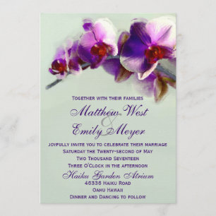 Faire-part de mariage de peinture radieuse sur orc