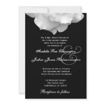 Faire-part de mariage de pétales de rose BLANC F20