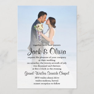 Faire-part de mariage de plage