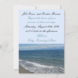 Faire-part de mariage de plage et d'Ocean Waves