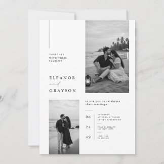 Faire-part de mariage de plage minimaliste élégant