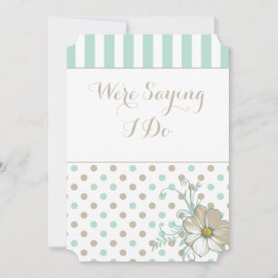 FAIRE-PART DE MARIAGE DE POINTS BISQUES À LA MINTE