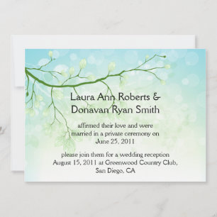 Faire-part de mariage de poste Abstrait Blue Green