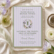Faire-part de mariage de printemps à rayures de la