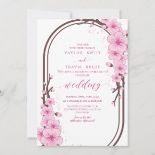 Faire-part de mariage de printemps aux fleurs de c
