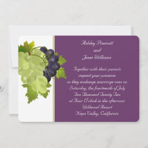 Faire-part de mariage de raisins Napa
