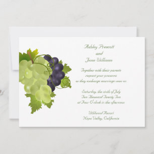Faire-part de mariage de raisins Napa