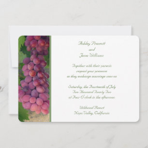Faire-part de mariage de raisins Napa
