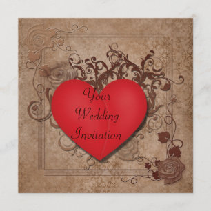 Faire-part de mariage de Red Heart