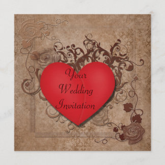 Faire-part de mariage de Red Heart