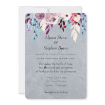 Faire-part de mariage de rideau de fleurs