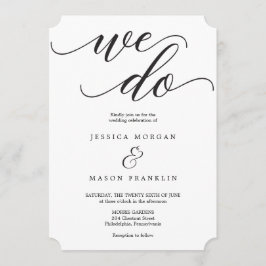 Faire-part de mariage de script classique