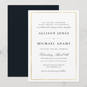 faire-part de mariage de script simple et élégant