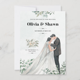 Faire-part de mariage de sérénité céleste