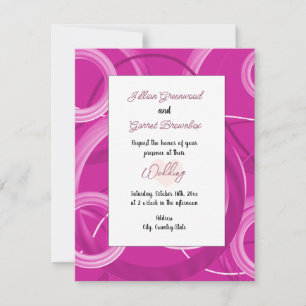 Faire-part de mariage de style abstrait avec tourb