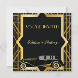Faire-part de mariage de style Gatsby