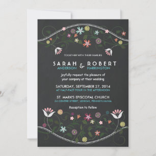Faire-part de mariage de tableau de bord de la cou