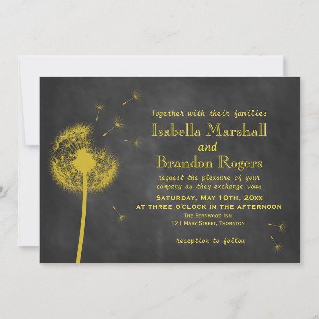 Faire-part de mariage de tableau de bord floral de (Devant)