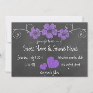 Faire-part de mariage de tableau rouge Rose sauvag