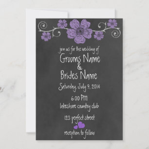 Faire-part de mariage de tableau rouge Rose sauvag