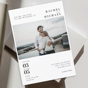 Faire-part de mariage de tendance minime de Photo