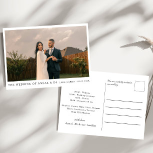 Faire-part de mariage de texte et de photo simple