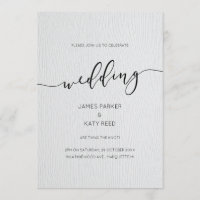 Faire-part de mariage de texture gaufrée en bois