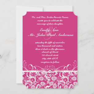 Faire-part de mariage de torrents Damas roses