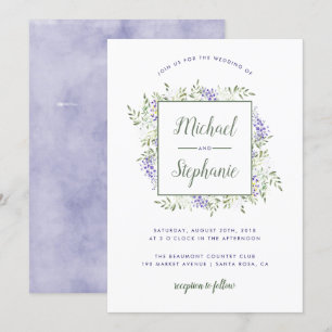 Faire-part de mariage de trame de Wisteria Waterco