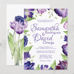 Faire-part de mariage de Tulipe pourpre Mariage fl