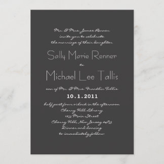 Faire-part de mariage de typographie