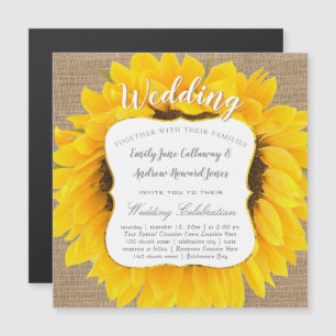 Faire-part de mariage de typographie de Sunflower 