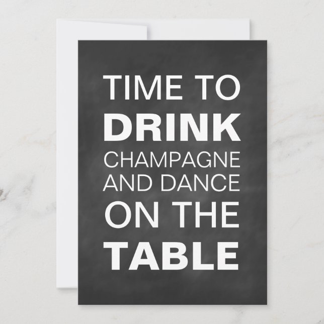 Faire-part de mariage de typographie de tableau no (Devant)