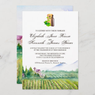 Faire-part de mariage de vignoble