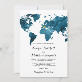 Faire-part de mariage de voyage de destination