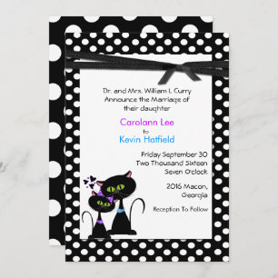 Faire-part de mariage de Whimsical Cats