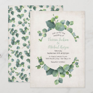 Faire-part de mariage de Wreath Eucalyptus
