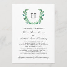 Faire-part de mariage de Wreath naturel