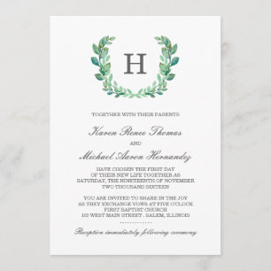 Faire-part de mariage de Wreath naturel