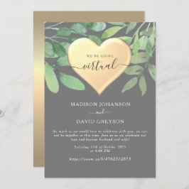 Faire-part de mariage de zoom gris