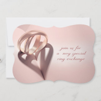 Faire-part de mariage d'échange d'anneaux