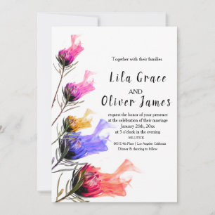 Faire-part de mariage d'élégance de la floraison a