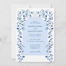 Faire-part de mariage Delft Arch Monogrammé