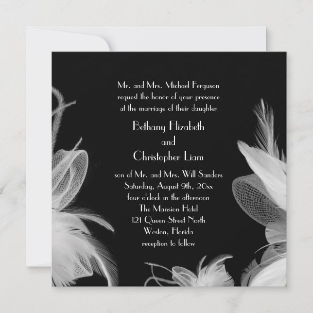 Faire-part de mariage des années 1920 (Devant)